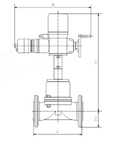 ZAZT電動隔膜調節閥外形尺寸圖