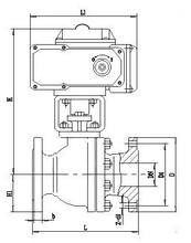 ZDJR智能電動O型調節球閥外形尺寸（cùn）圖