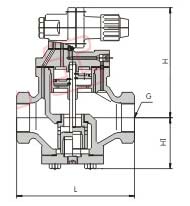 YD13H/Y型內螺紋連接高靈敏度蒸汽（qì）減壓閥外形尺寸圖