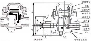 TSF-123雙金屬片（piàn）式蒸汽疏水閥外形尺寸圖