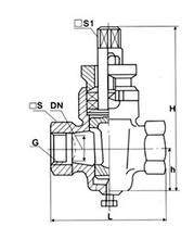 X13W-1.0T二通內螺全銅（tóng）旋塞（sāi）閥外形尺寸圖