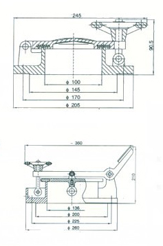 GLY-150型量油孔外形尺寸（cùn）圖（tú）